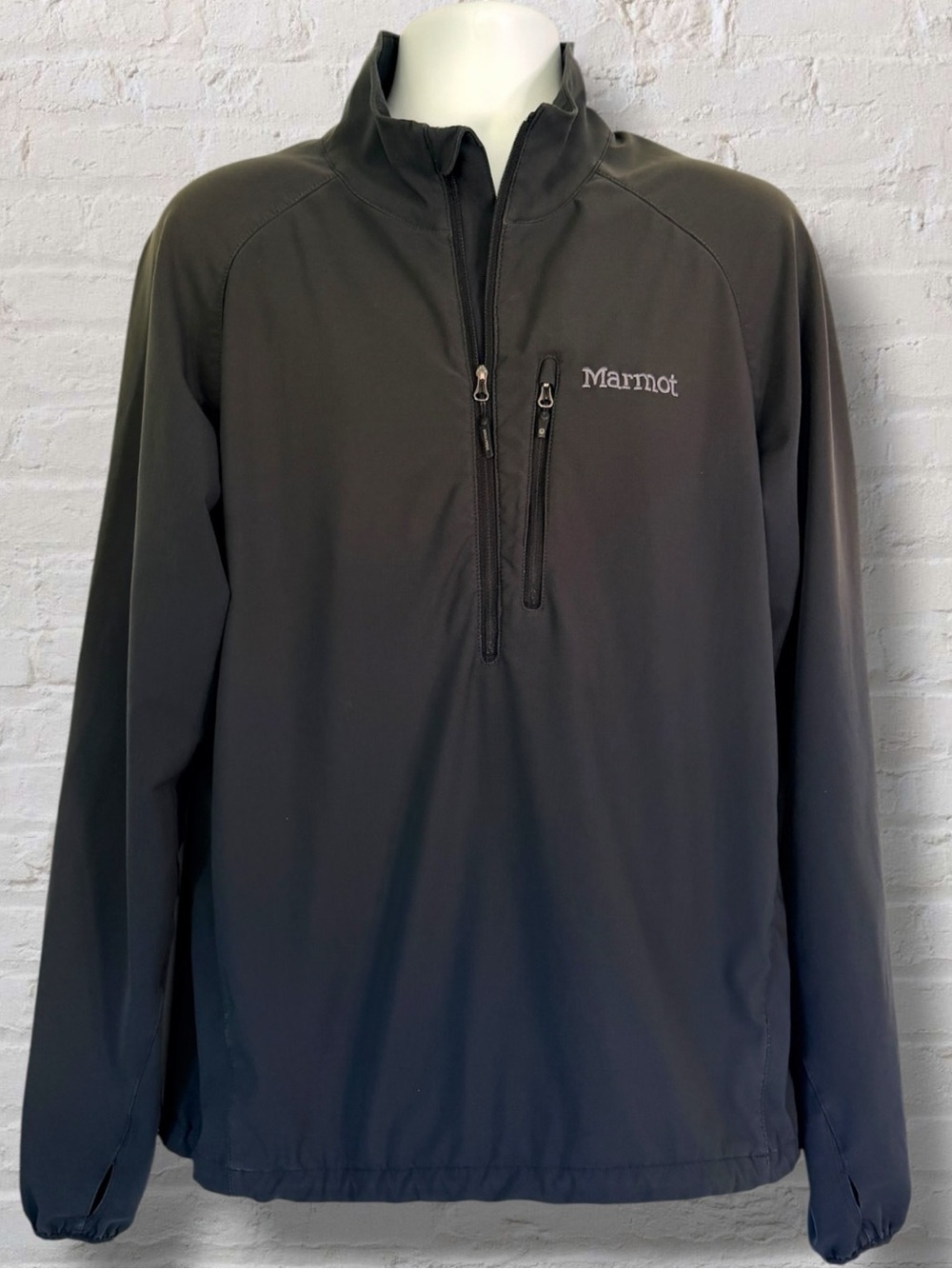 Marmot M3 Softshell Pullover Mens XL Dark Gray/Charcoal  Chest Pocket
